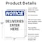 Signmission Deliveries Enter Here OSHA Notice Sign, Aluminum, 7in W x 10in L, 2PK OS-2PACK-NS-A-710-V-10965 - alternate 5